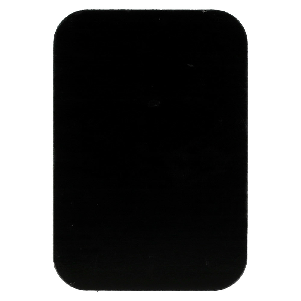 Metallilevy magneettikiinnikkeitä varten - suorakulmainen 45x65mm musta