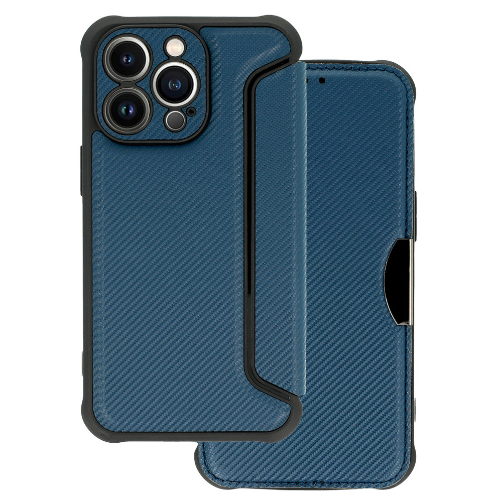 Razor Carbon Läppäsuojakuori iPhone 13 Pro:lle laivastonsininen