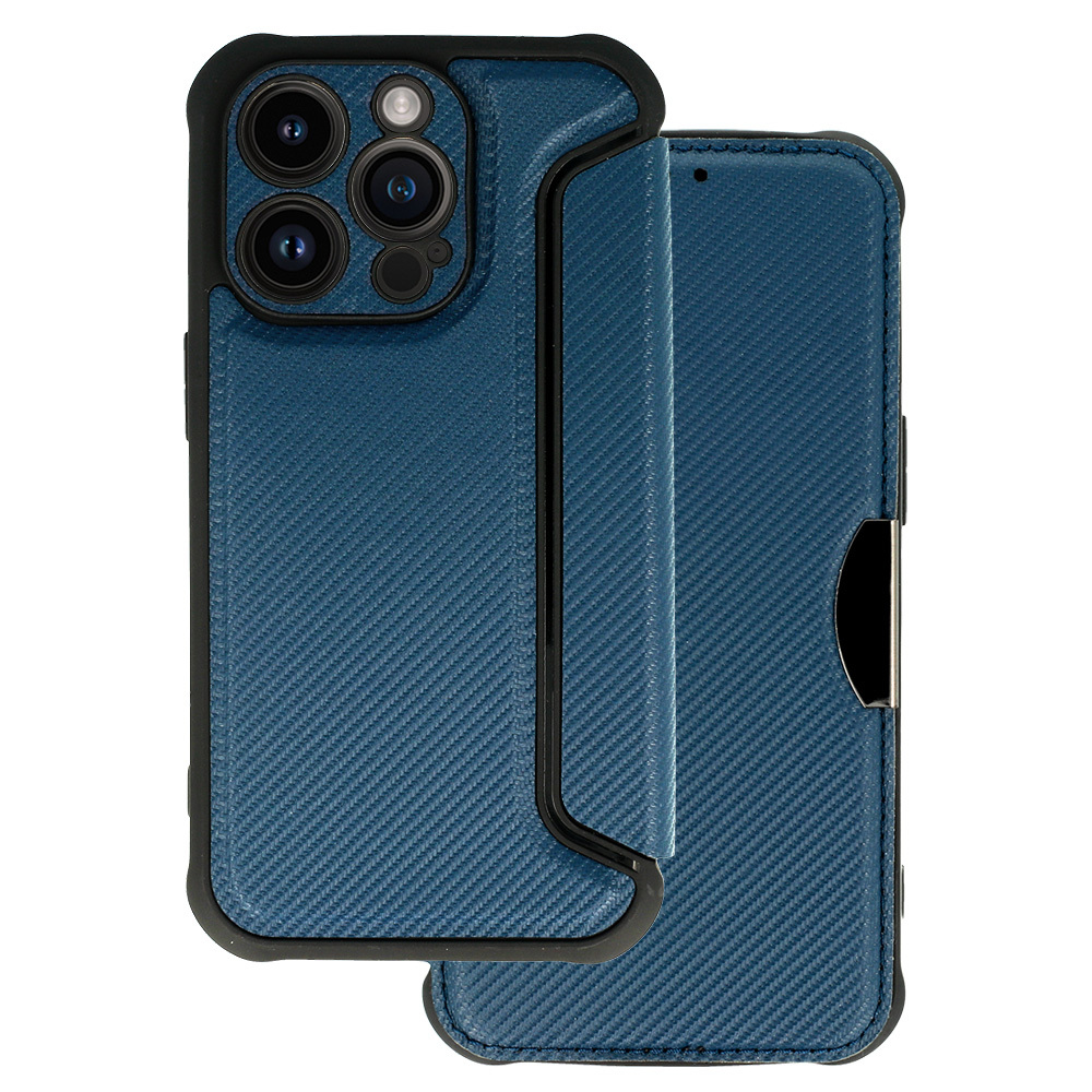 Razor Carbon Läppäsuojakuori iPhone 14 Pro:lle laivastonsininen