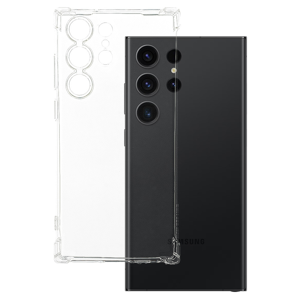 Clin Anti Shock 1,5mm Samsung Galaxy S23 Ultra:lle läpinäkyvä