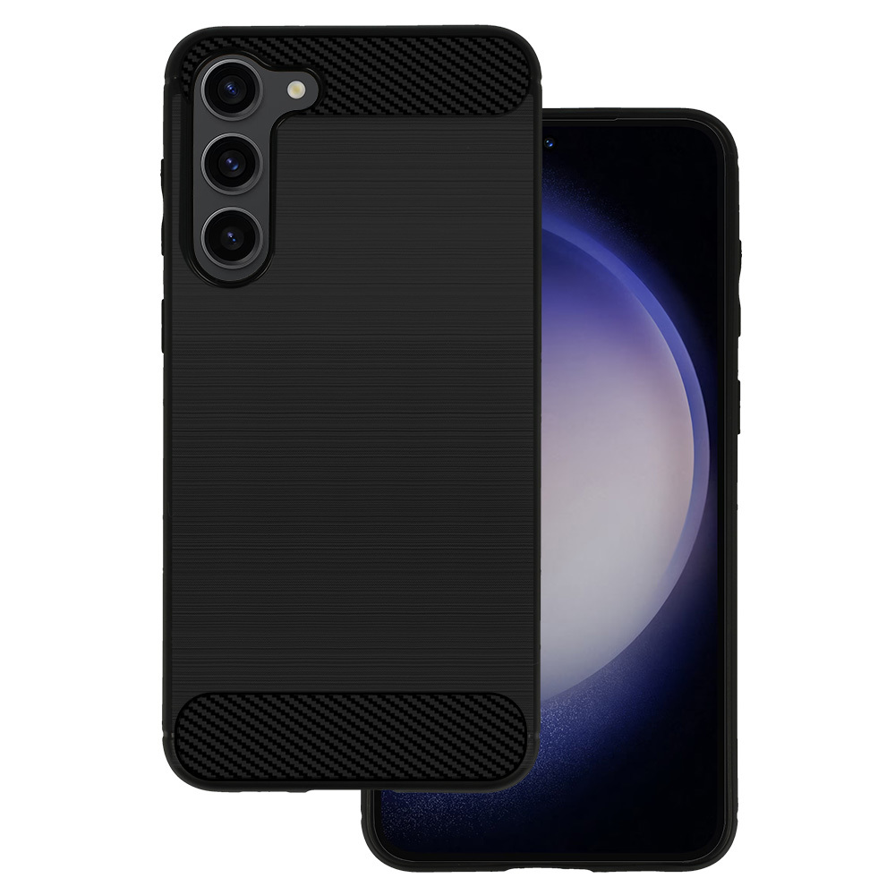 Carbon Back Suojakuori Samsung Galaxy S23 Plus:lle musta