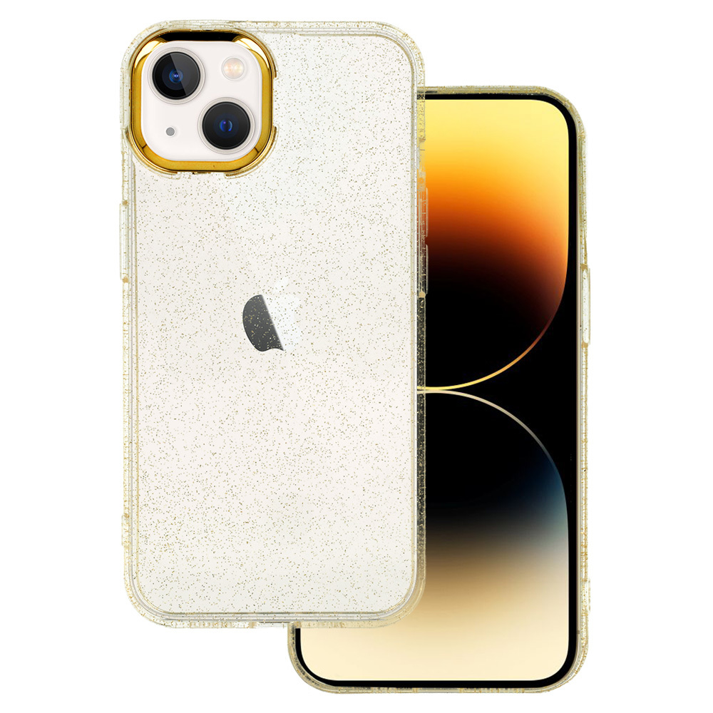 Tel Protect Gold Glitter -suojakuori iPhone 14:lle kultainen