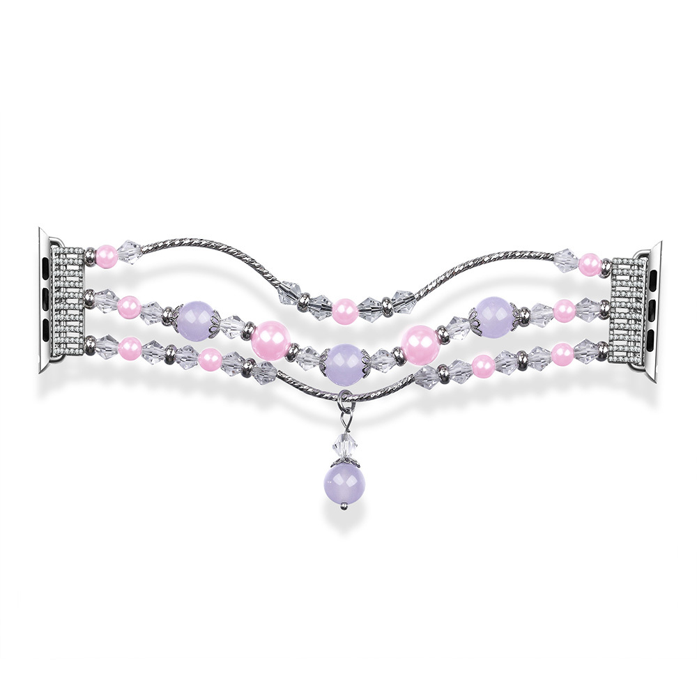 Loop-ranneke Apple Watch 38/40/41:lle design 4 hopeinen-violetti