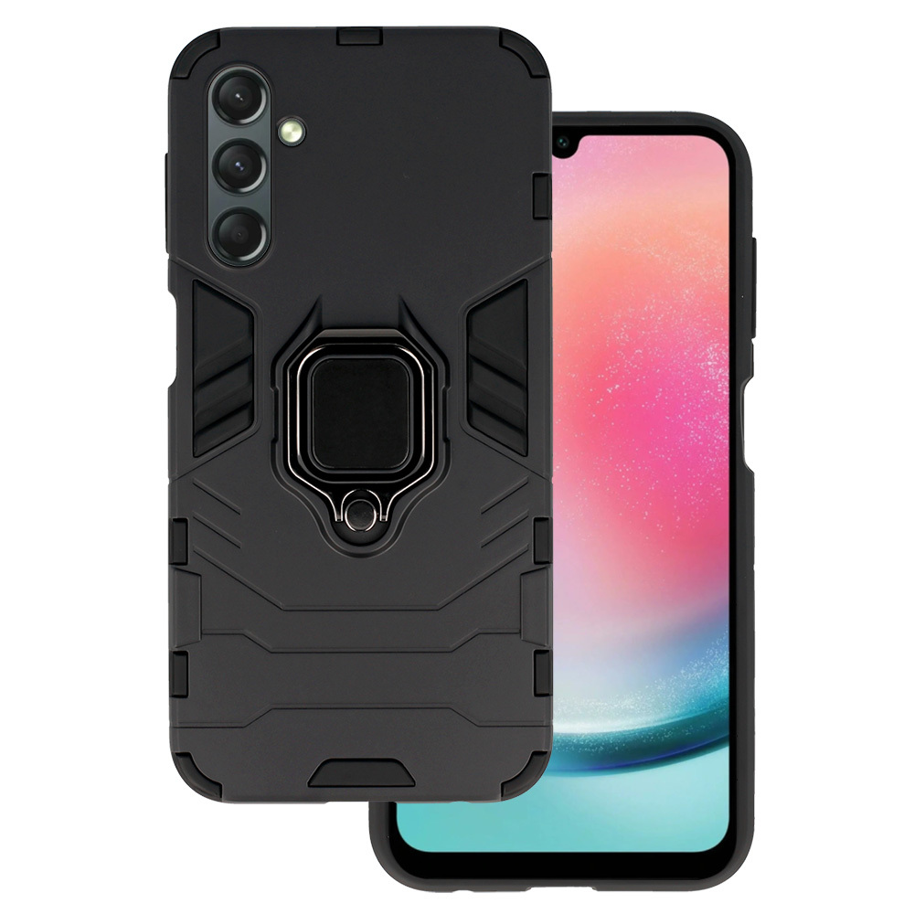 Ring Armor Suojakuori Samsung Galaxy A24 4G:lle musta