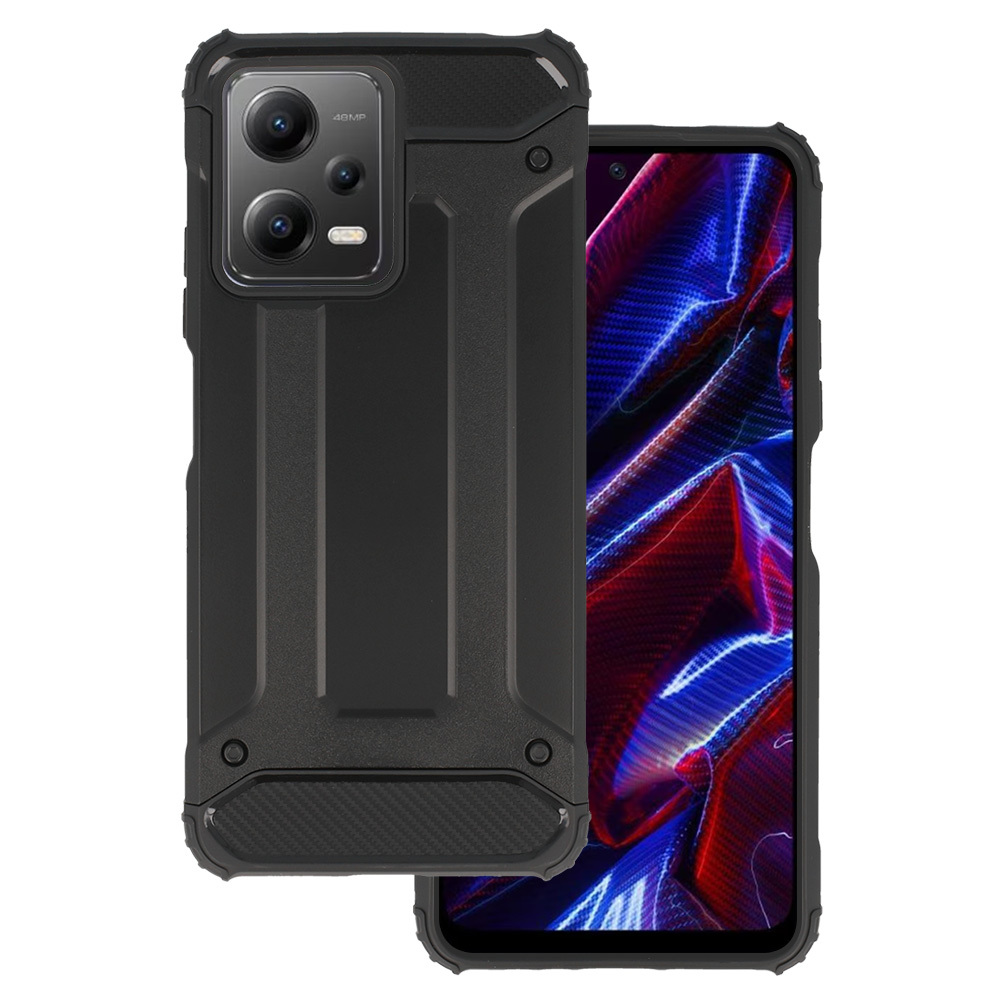 Armor Carbon Suojakuori Xiaomi Redmi Note 12 5G/Poco X5:lle musta