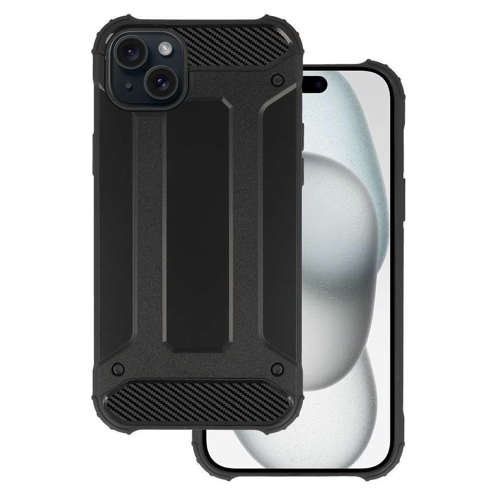 Armor Carbon Suojakuori iPhone 15 Plus:lle - musta
