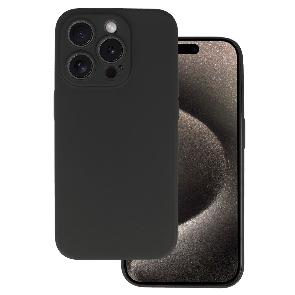 Back Case Matt Suojakuori iPhone 15 Pro:lle - musta