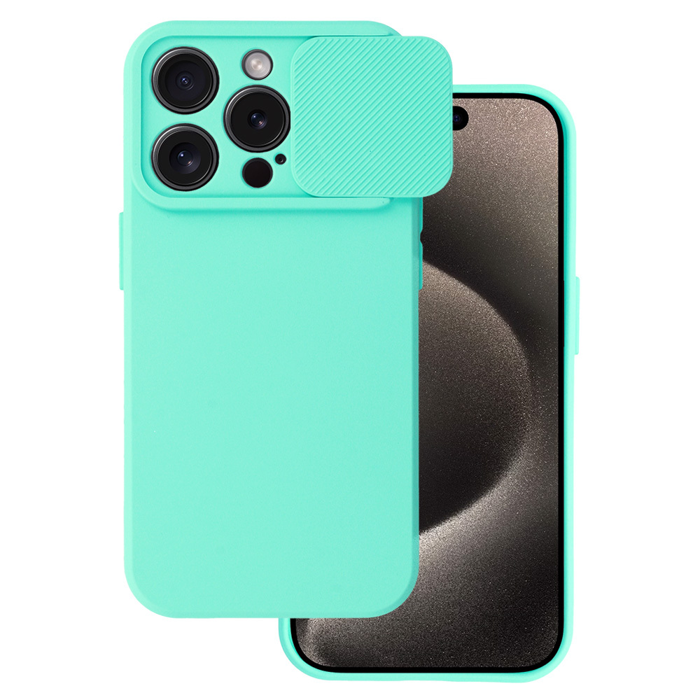Camshield Soft Suojakuori iPhone 15 Pro:lle - minttu