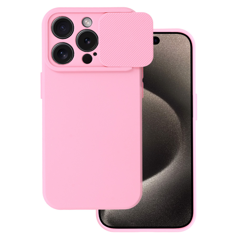 Camshield Soft Suojakuori iPhone 15 Pro Max:lle - vaaleanpunainen