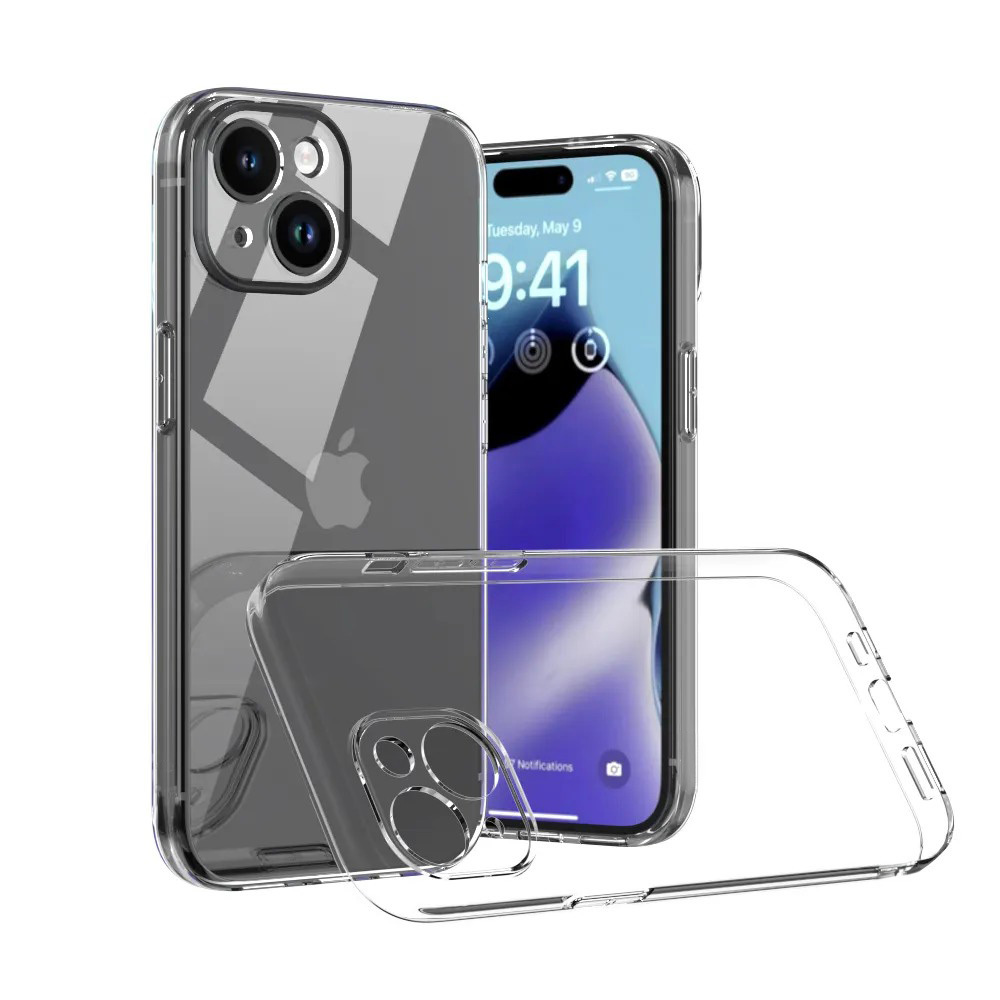 Kirkas Suojakuori iPhone 15 Plus:lle - läpinäkyvä
