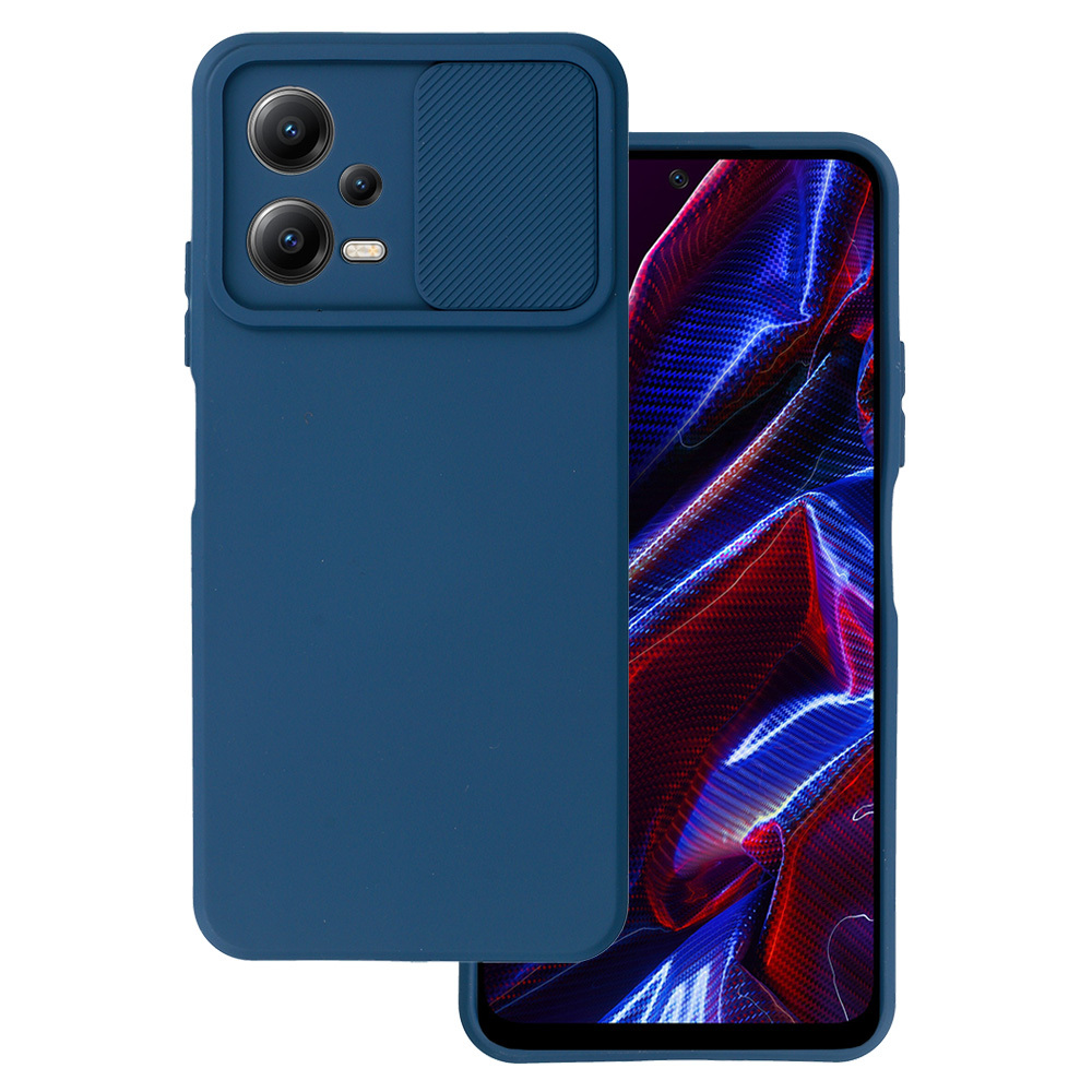 Camshield Soft Suojakuori Xiaomi Redmi Note 12 5G / Poco X5:lle - laivastonsininen