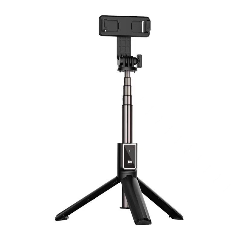 Selfie Stick MINI - irrotettavalla Bluetooth-kaukosäätimellä ja jalustalla - P40L - musta