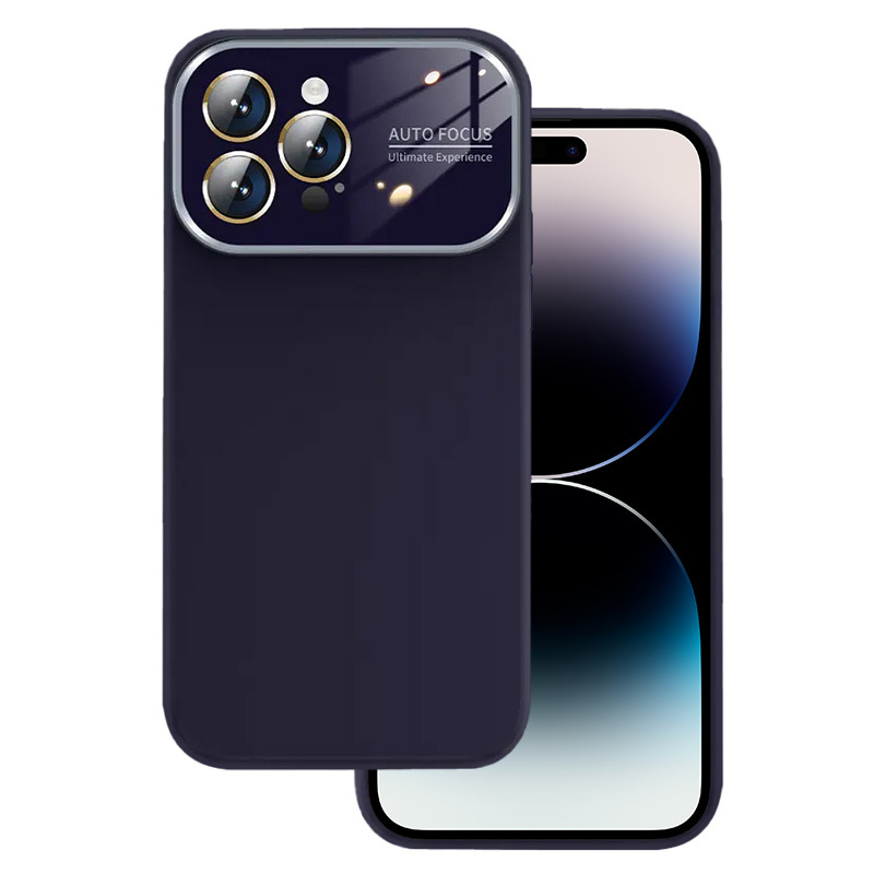 Pehmeä silikonisuojakuori linssillä iPhone 13 Pro:lle - violetti