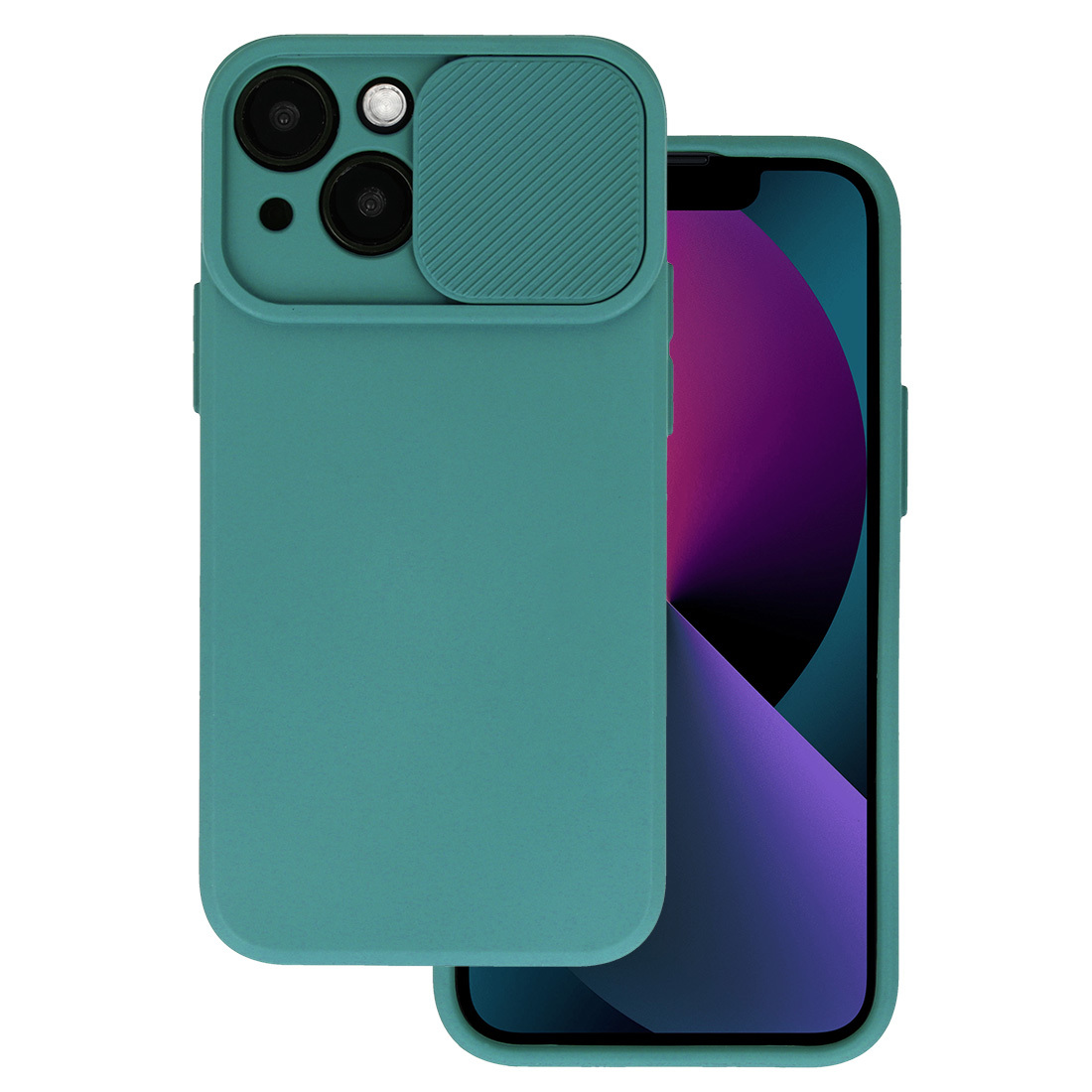 Camshield Soft Suojakuori iPhone 15 Pro:lle tummanvihreä