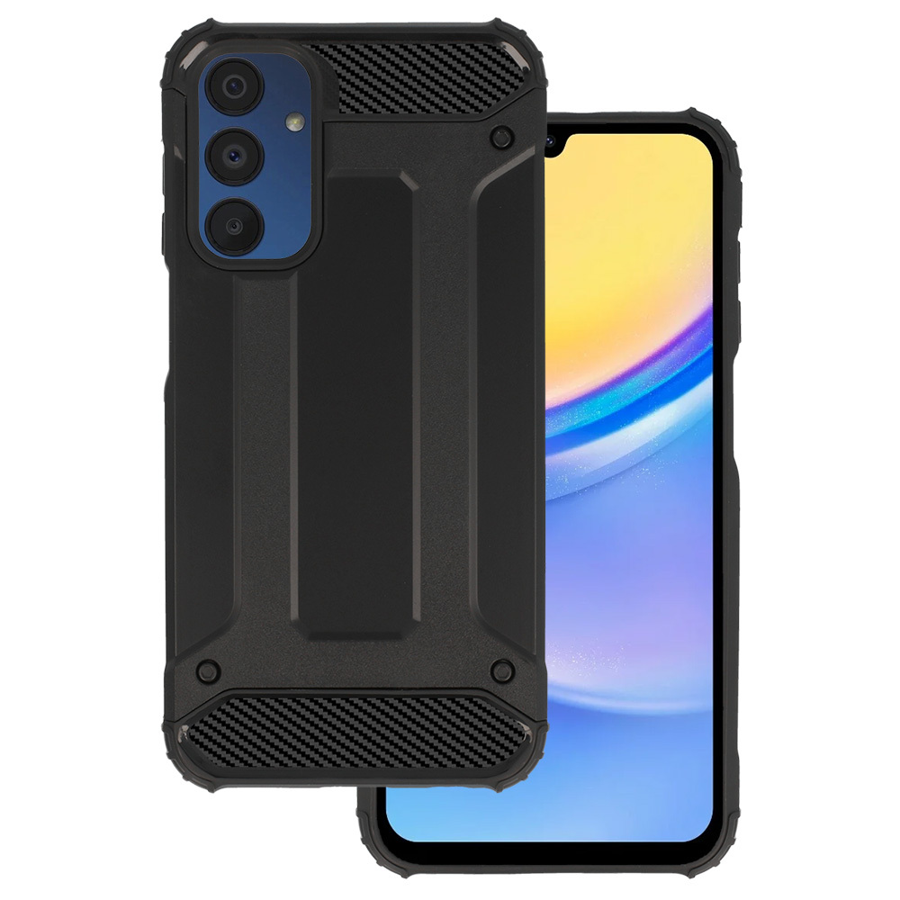 Armor Carbon Suojakuori Samsung Galaxy A15 4G/5G:lle musta