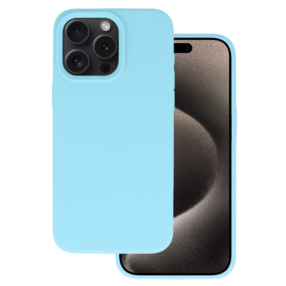 Silicone Lite Suojakuori iPhone 15 Plus - vaaleansininen