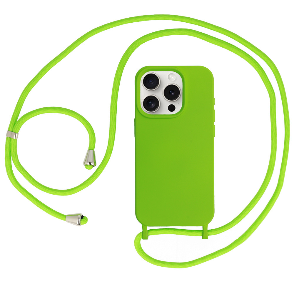 Hihnasuojakuori silikoninen Iphone 15 Plus:lle - design 1 vihreä
