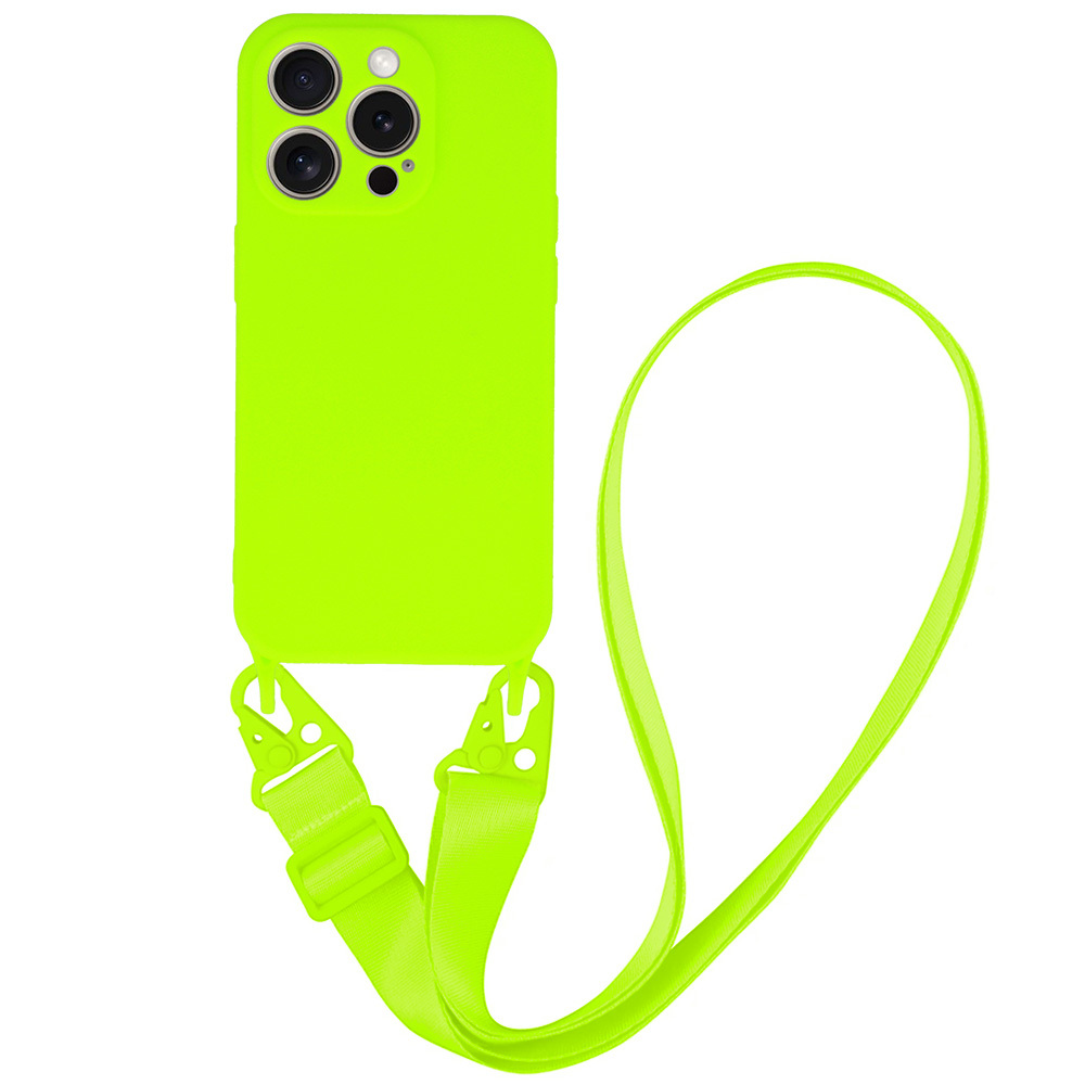 Hihnasuojakuori silikoninen Iphone 13 Pro:lle - design 2 limetti