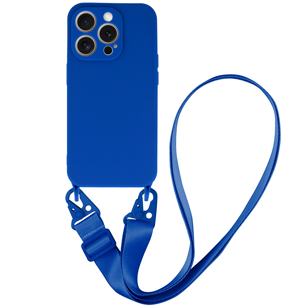 Hihnasuojakuori silikoninen Iphone 15 Plus:lle - design 2 sininen