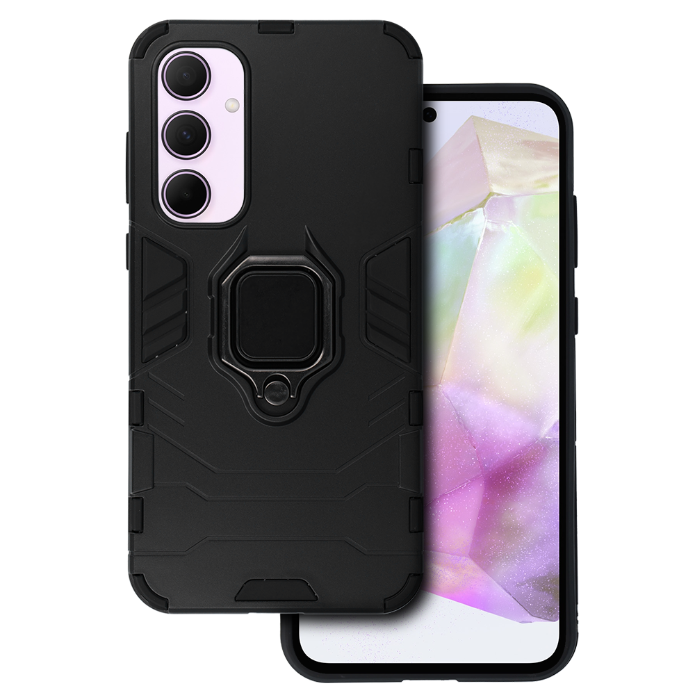 Ring Armor Suojakuori Samsung Galaxy A35:lle - musta