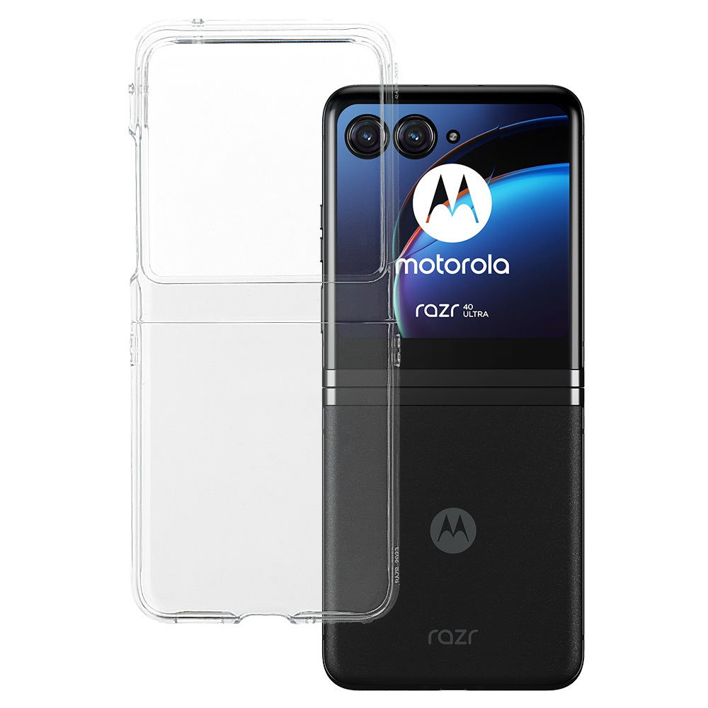Ultra Clear 1mm Suojakuori Motorola Razr 40 Ultra:lle - läpinäkyvä
