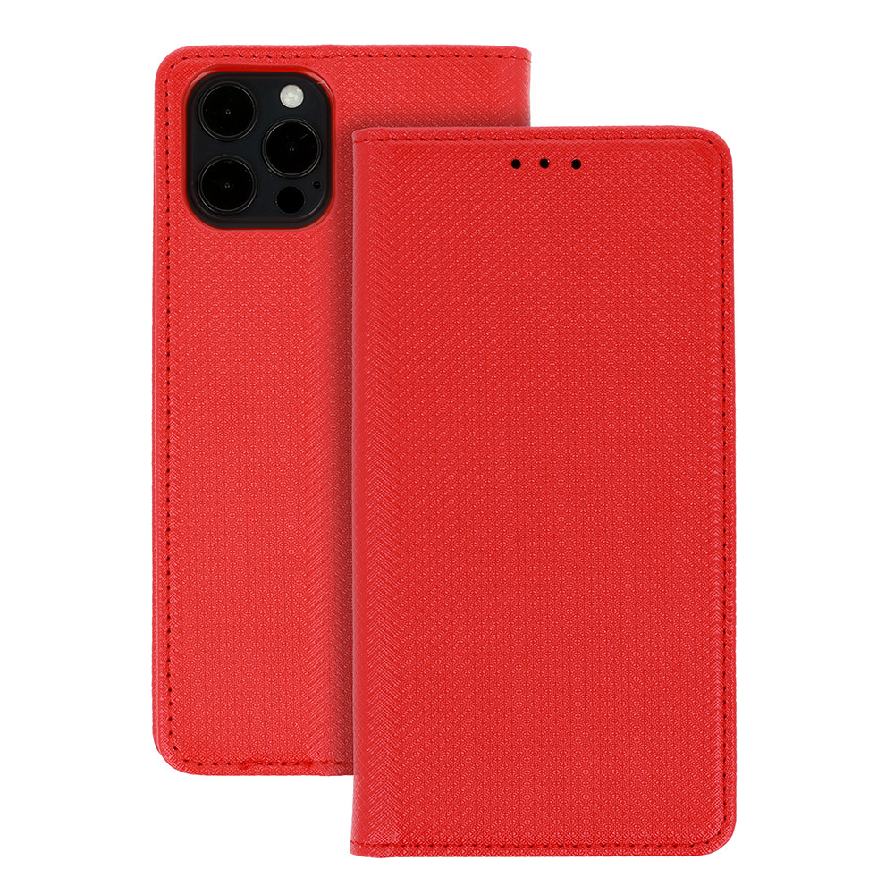 Smart Book MAGNET Läppäsuojakuori Xiaomi Redmi Note 13 4G:lle - punainen