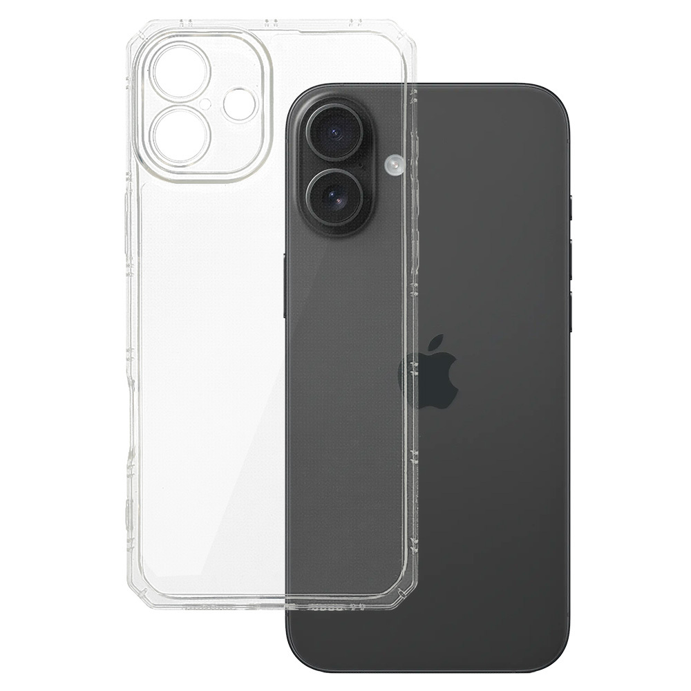 Armor Antishock Suojakuori iPhone 16:lle - läpinäkyvä