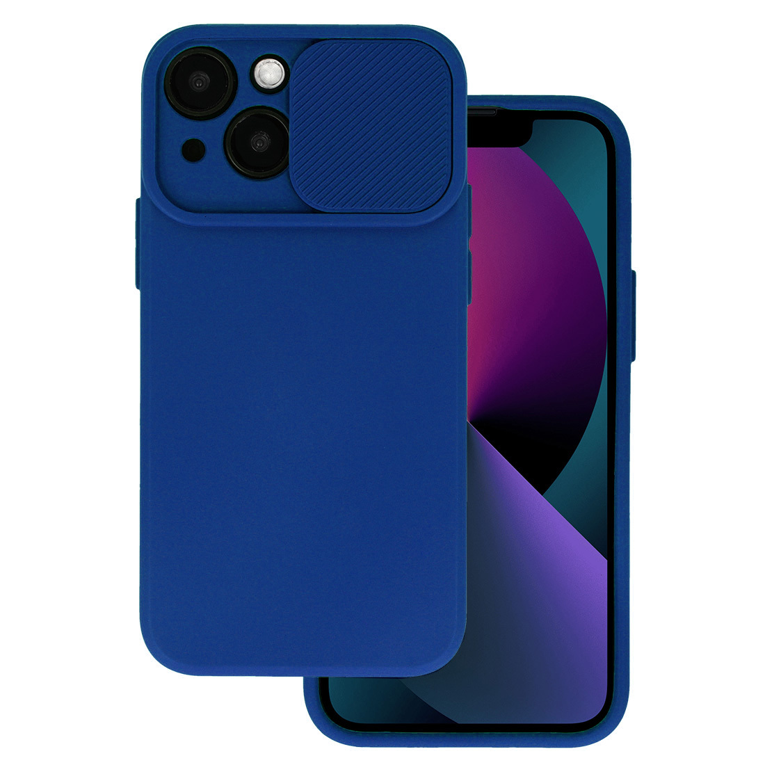 Camshield Soft iPhone 16 Plus:lle - laivastonsininen