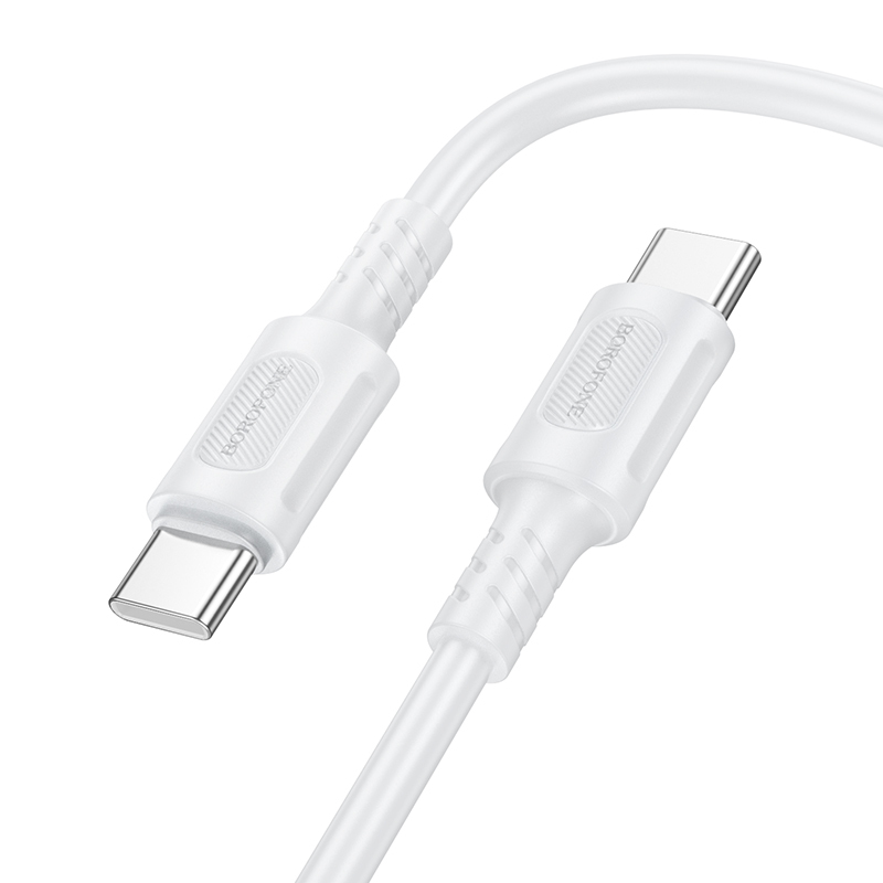 Borofone Kaapeli BX111 Feliz - Type C - Type C - 60W 3A 1 metri valkoinen