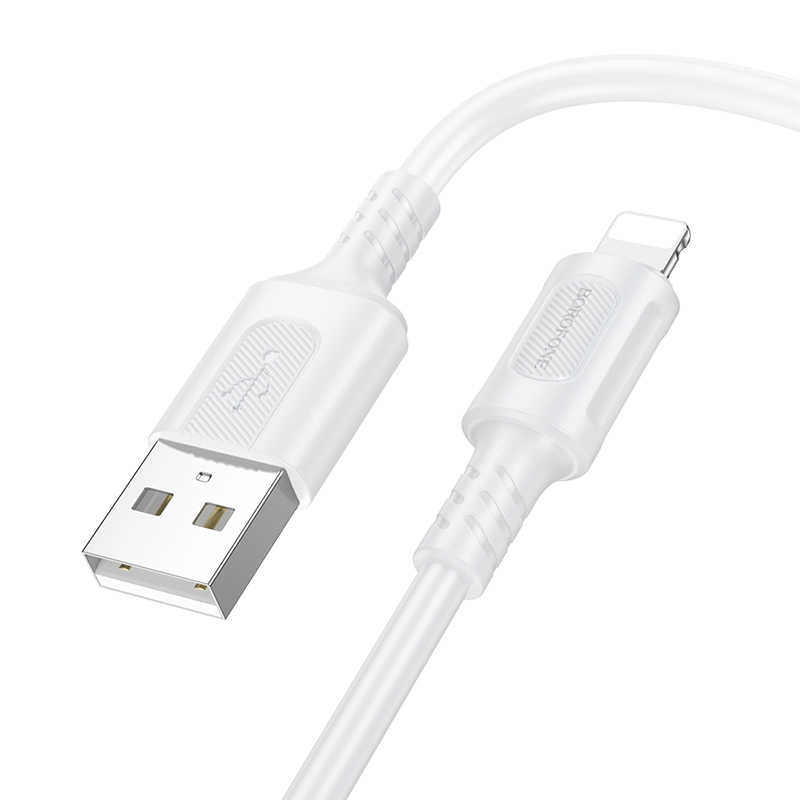 Borofone kaapeli BX111 Feliz - USB - Lightning - 2,4A 1 m valkoinen