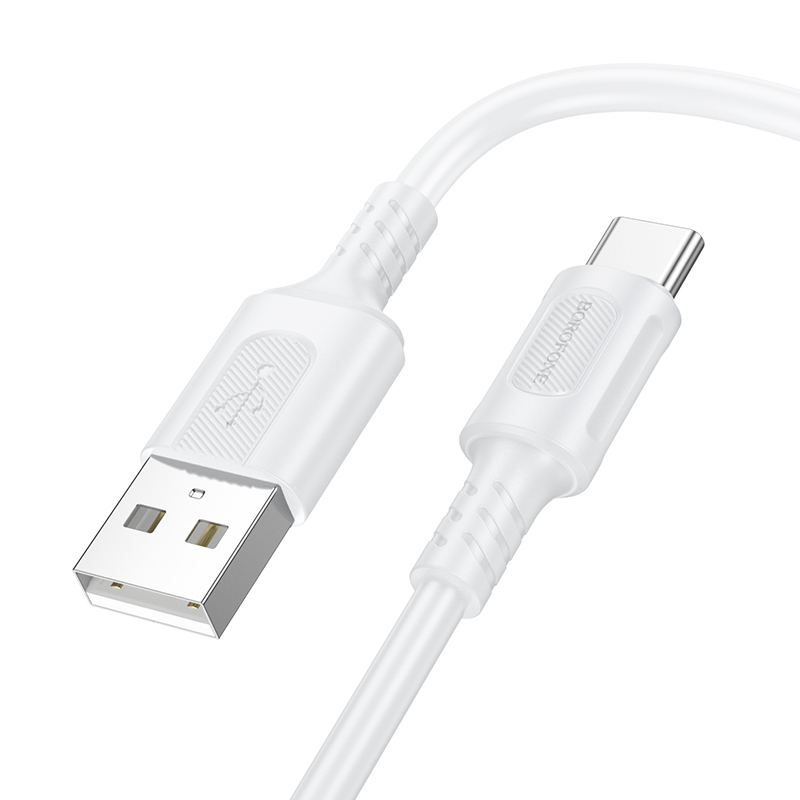 Borofone kaapeli BX111 Feliz (m) - USB - Type C - 3A 1 metri valkoinen