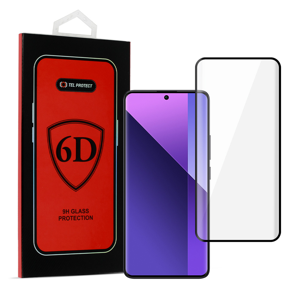 Tel Protect Full Glue 6D Karkaistu lasi XIAOMI REDMI NOTE 13 PRO PLUS 5G:lle musta