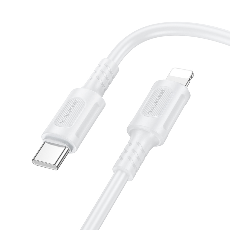 USB-kaapeli Borofone BX111 USB-C - Lightning 1.0m valkoinen
