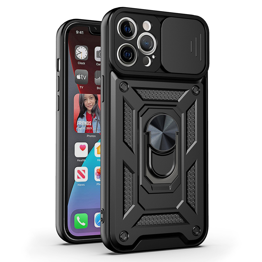 Slide Camera Armor Case for Xiaomi Redmi 14C Black