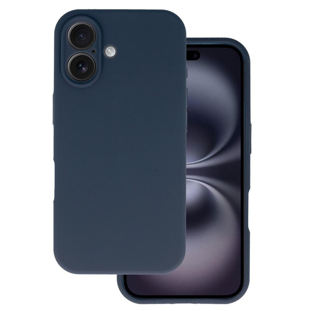 Silikoninen lite puhelinkuori iPhone 16 tummansininen