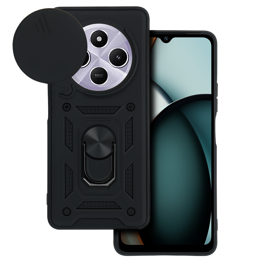 Slide Camera Armor Suojakuori Xiaomi Redmi A4:lle musta