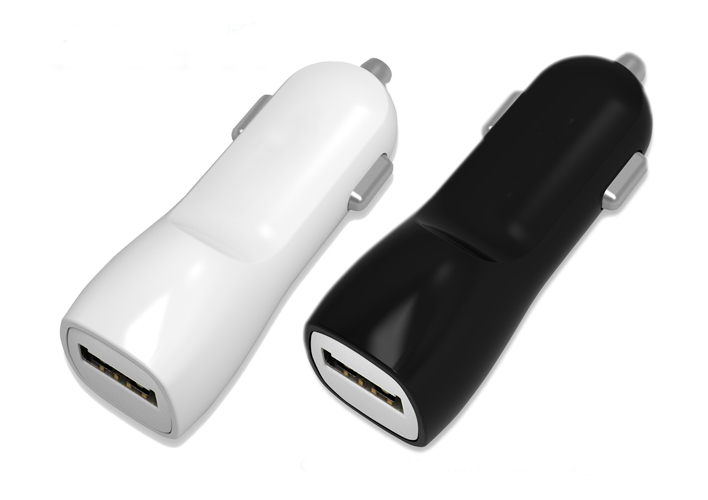 Car charger Tellos with USB connector (dual) (1A+2A) white