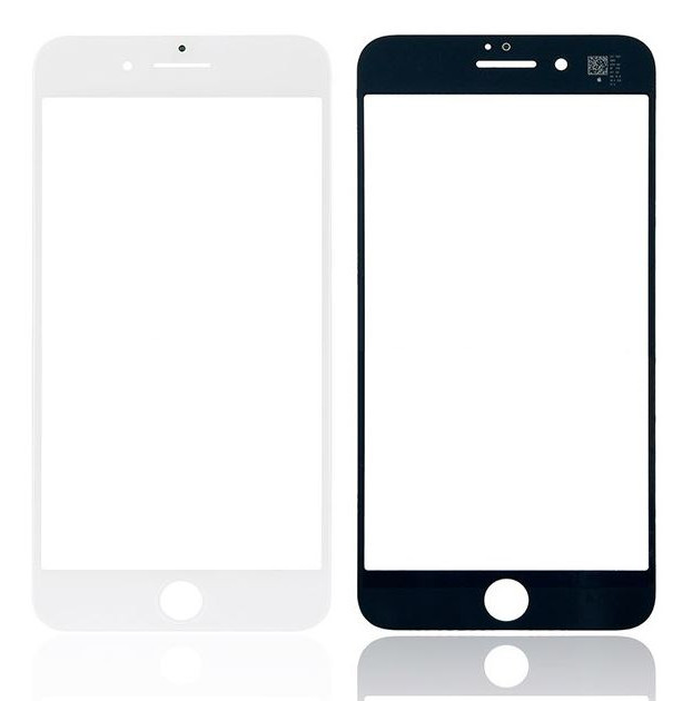 Apple iPhone 8 Plus LCD-näyttölasi kehyksellä ja OCA:lla valkoinen V2 ORG