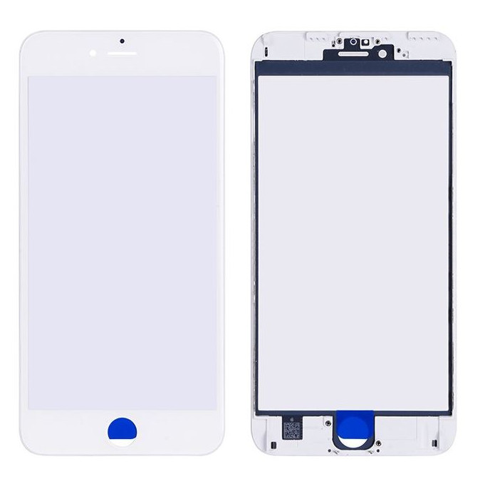 Apple iPhone 6S Plus LCD-näyttölasi kehyksellä ja OCA:lla valkoinen V2 ORG