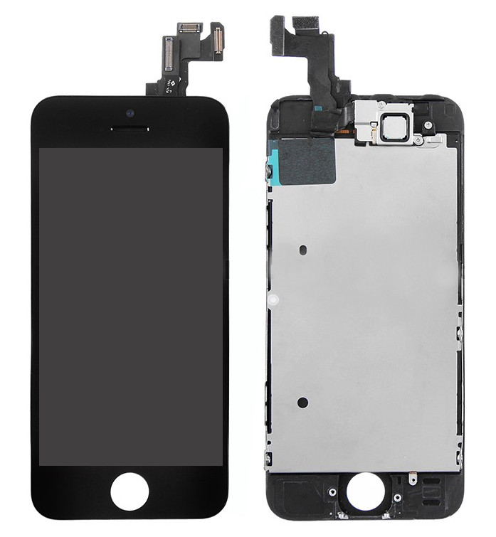 LCD-näyttö kosketusnäytöllä Apple iPhone 5S/SE musta Tianma