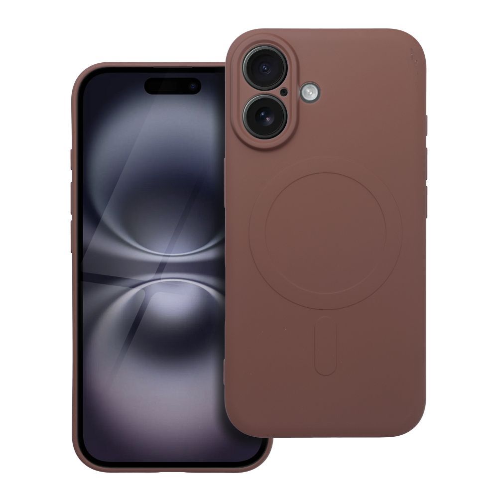 Silikoninen Mag Cover iPhone 17 AIR:lle MagSafe-yhteensopiva ruskea
