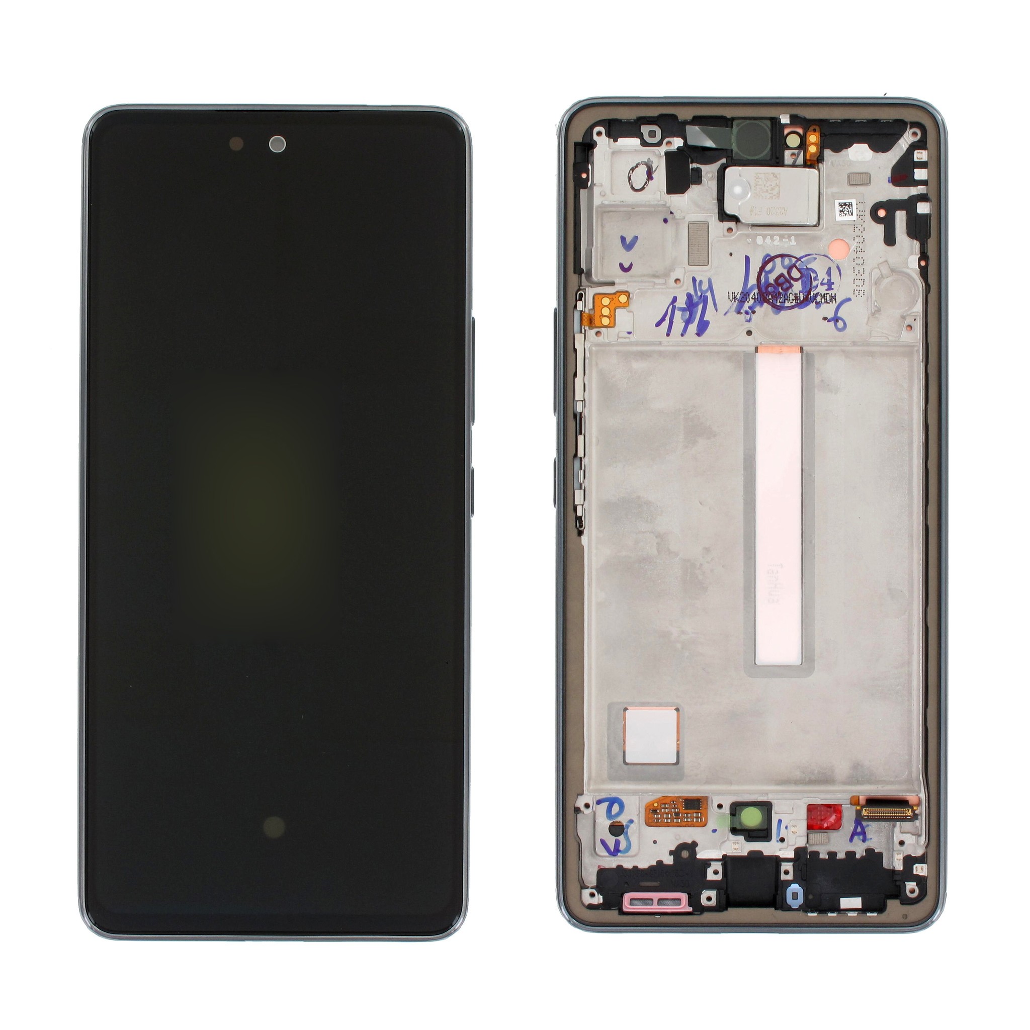 LCD-näyttö Samsung A536 A53 5G kosketusnäytöllä ja kehyksellä alkuperäinen Awesome Black (koottu service pack)