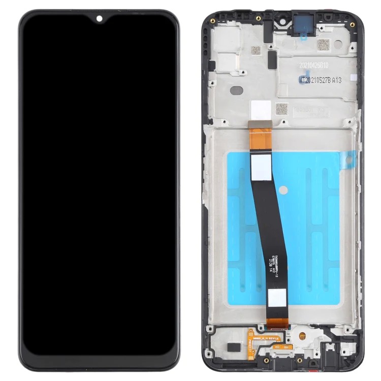 Samsung A136 A13 5G LCD-näyttö kosketusnäytöllä ja kehyksellä, alkuperäinen musta (huoltopakkaus)