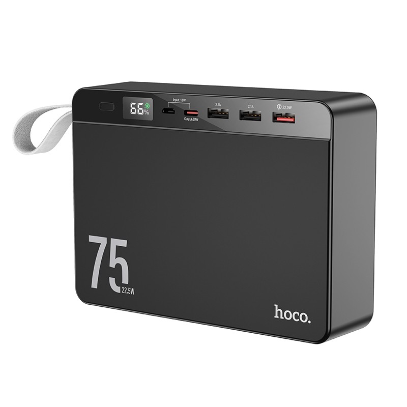 Hoco J94 Overlord varavirtalähde 22,5W 75000 mAh musta