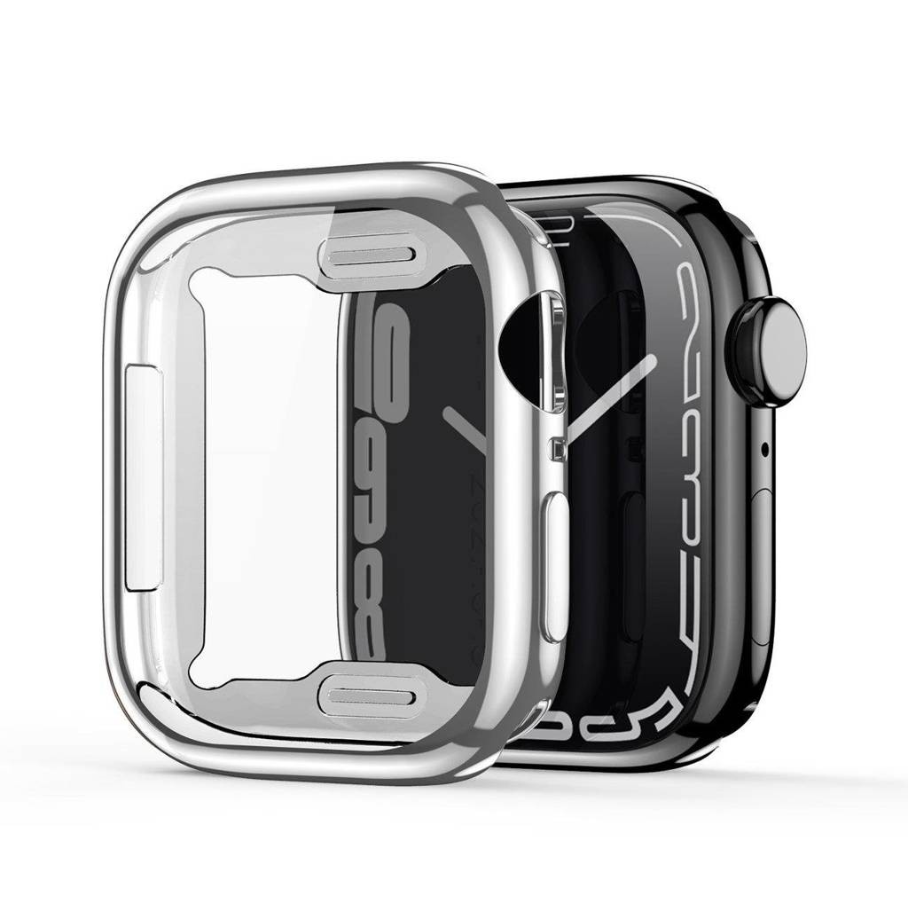 Dux Ducis Samo TPU -suojakuori Apple Watch 45 mm, hopea