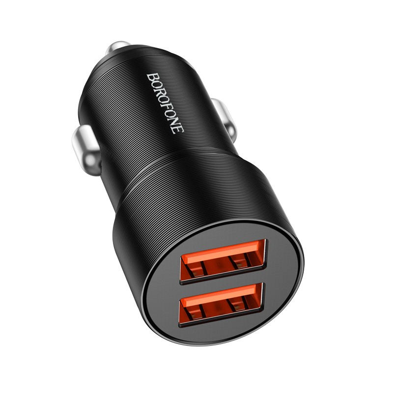 Autolaturi Borofone BZ19B 2xUSB-A QC3.0 36W Musta