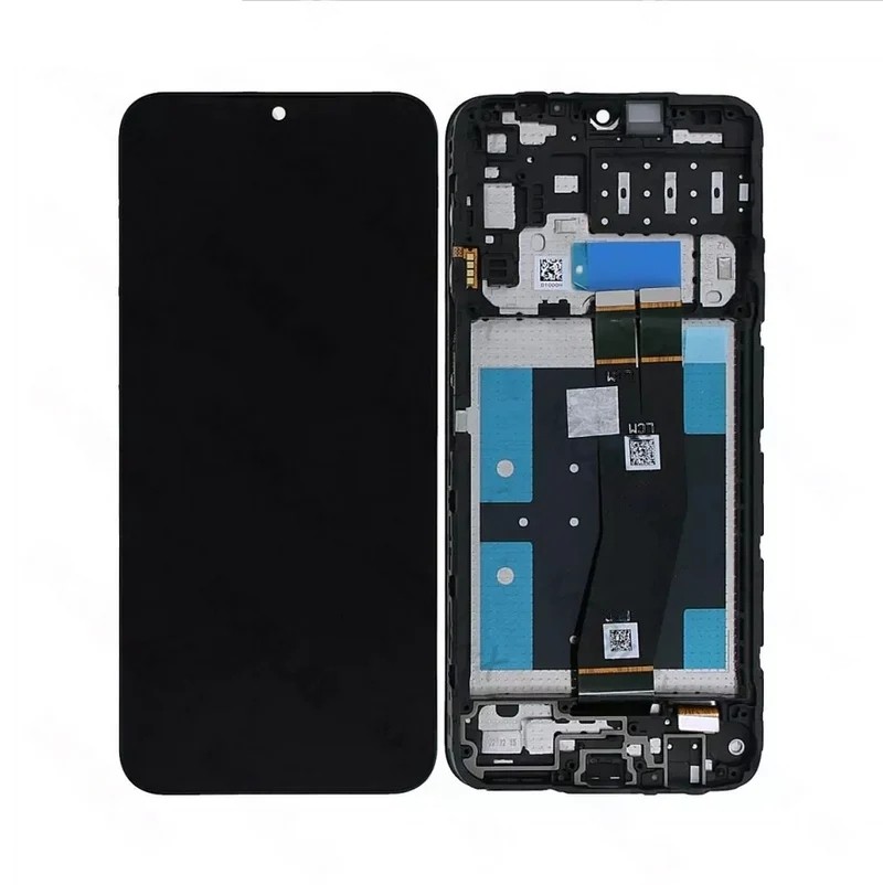 Samsung A145P/A145R A14 4G LCD-näyttö kosketusnäytöllä ja kehyksellä, alkuperäinen musta (huoltopakkaus)