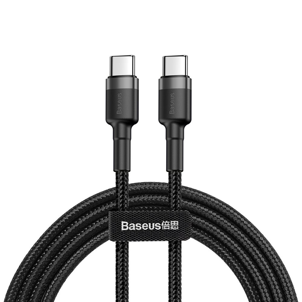 USB kaapeli Baseus Cafule PD60W Type-C 2.0m harmaa-musta CATKLF-HG1