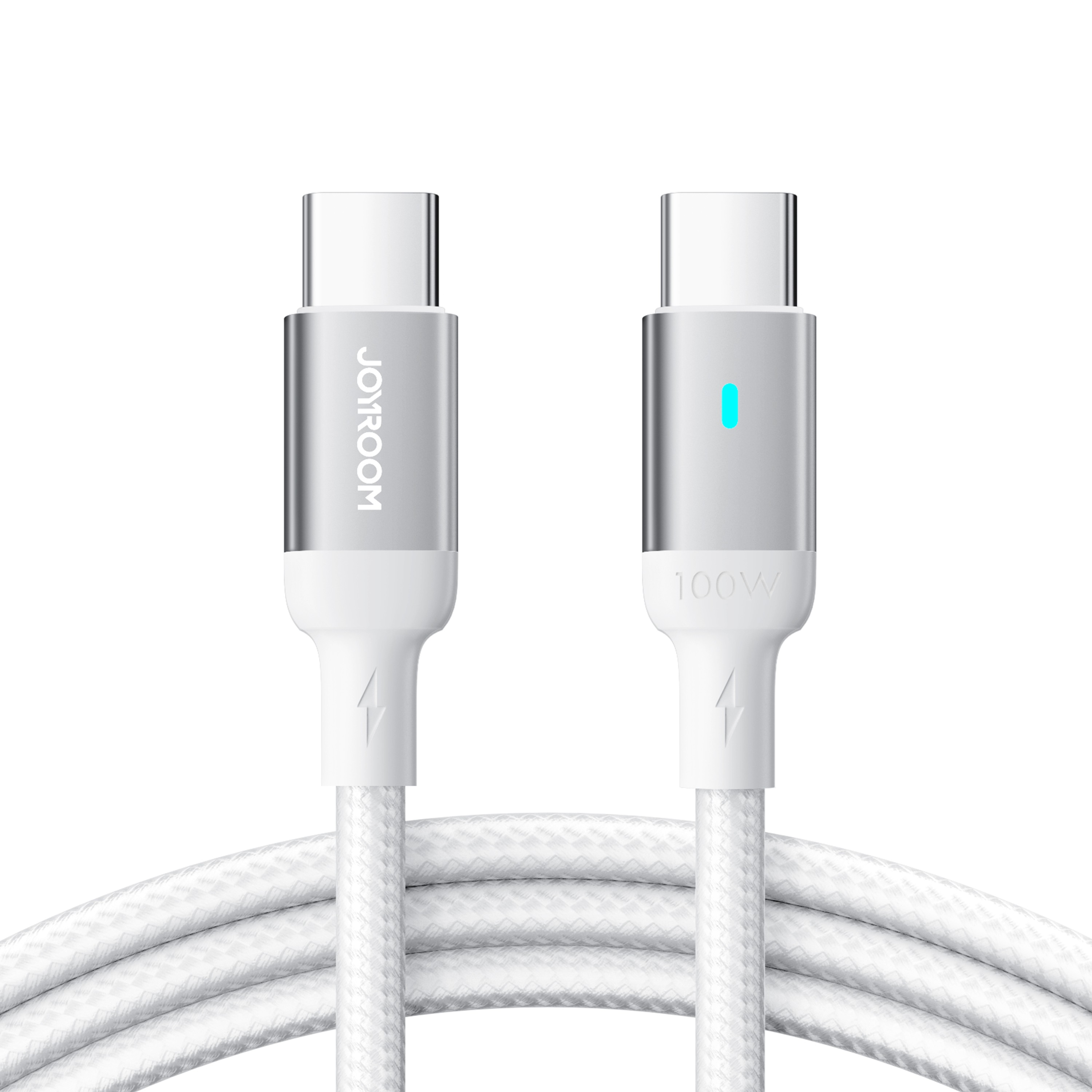 Joyroom S-CC100A10 USB-C – USB-C Kaapeli 100W 1,2 m, valkoinen