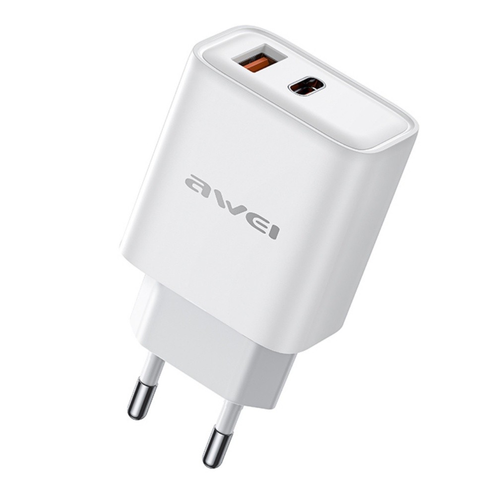 Charger Awei PD81-EU 22.5W USB-A/USB-C white